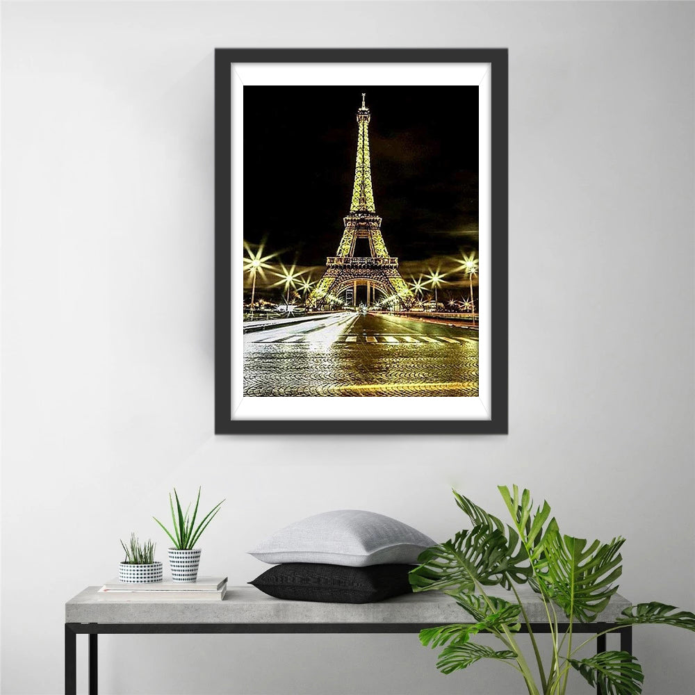 De Verlichte Eiffeltoren Diamond Painting