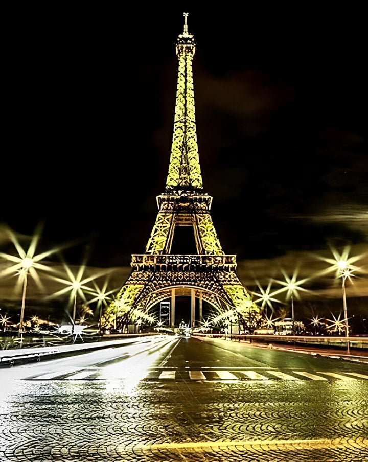 De Verlichte Eiffeltoren Diamond Painting