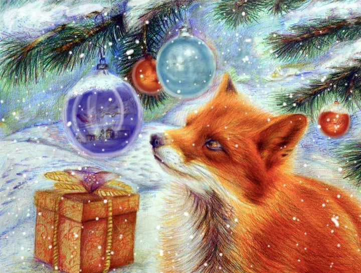 De Vos voor Kerstmis Diamond Painting