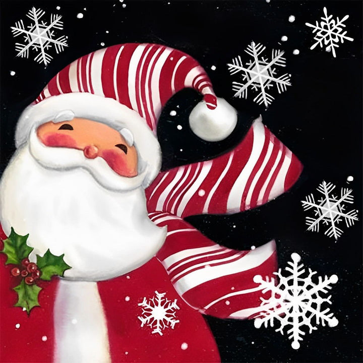 De Vrolijke Kerstman in Zijn Rood-witte Kerstoutfit Diamond Painting