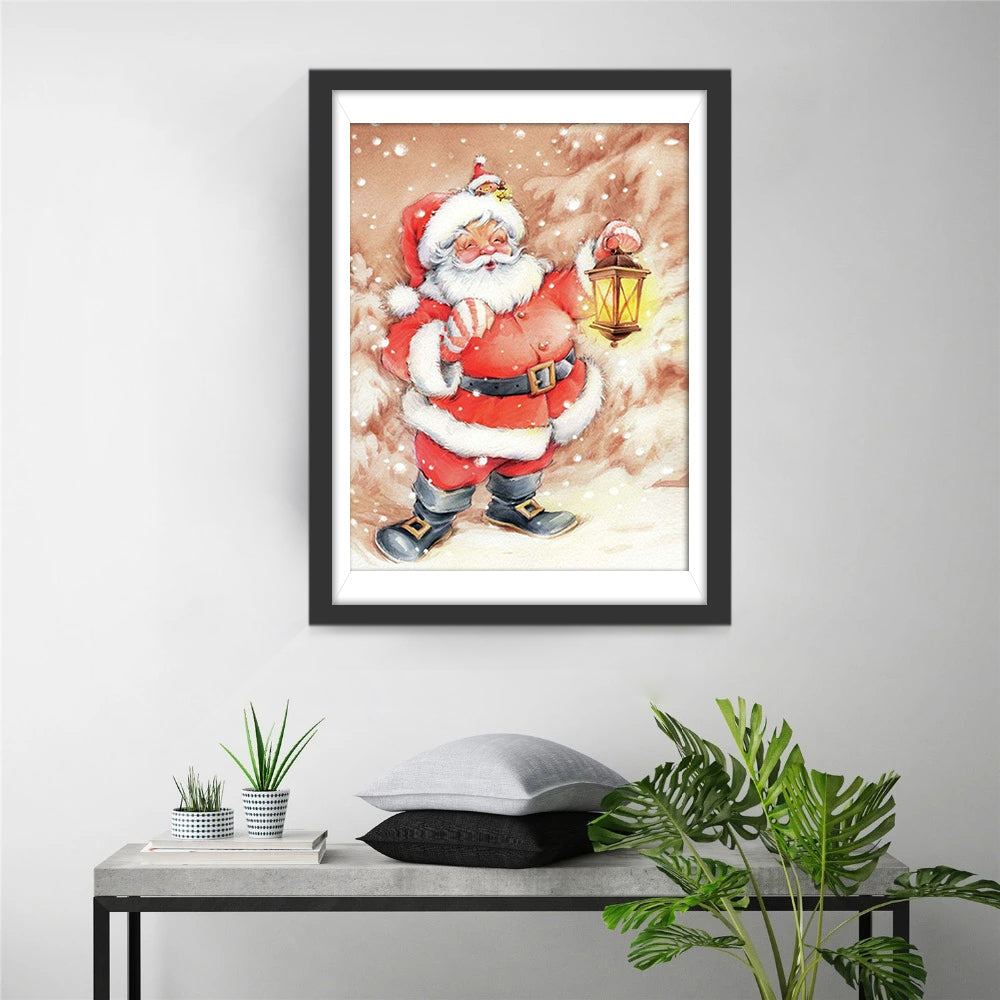 De Warmte van Sinterklaas in de Sneeuw Diamond Painting