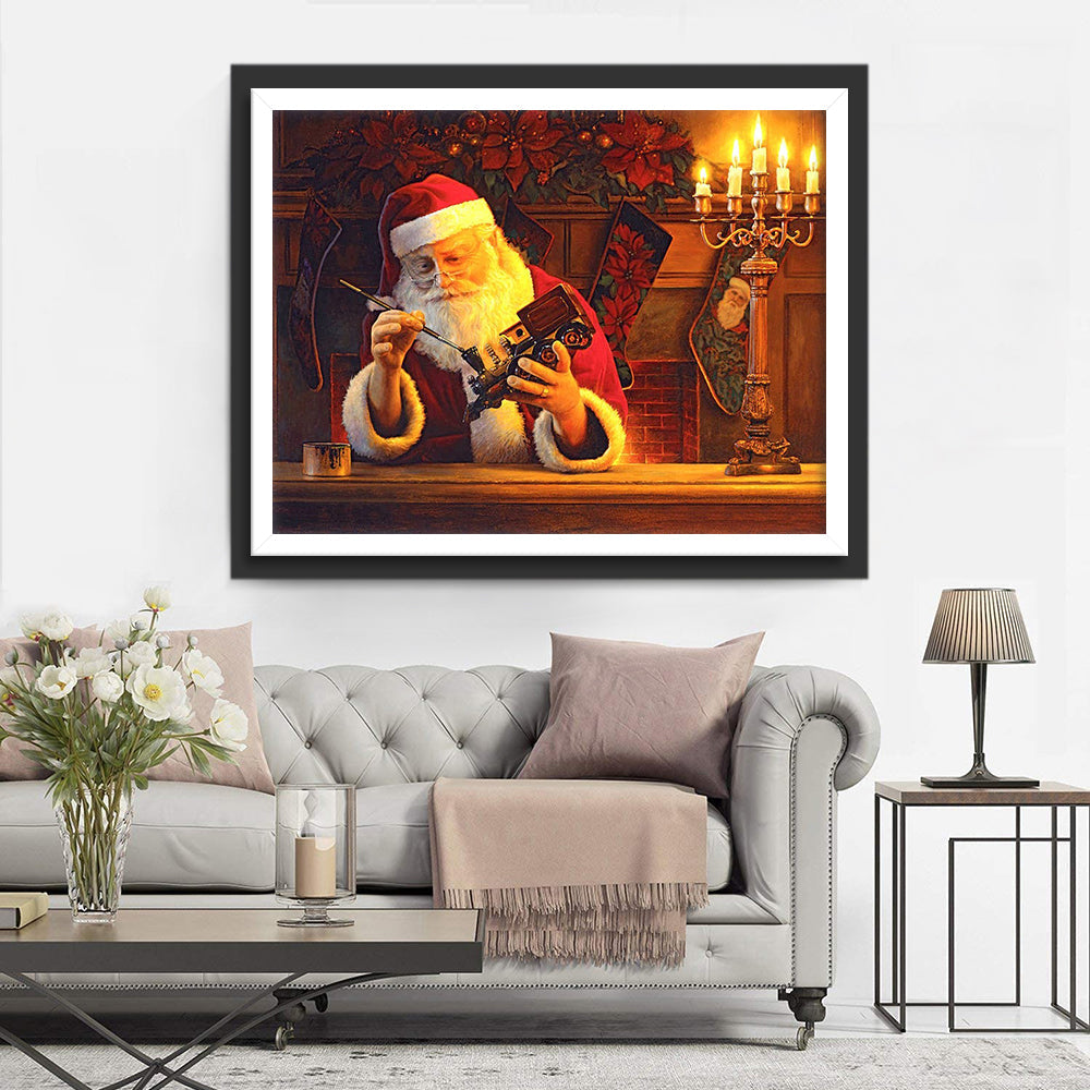 De Werkende Kerstman Diamond Painting