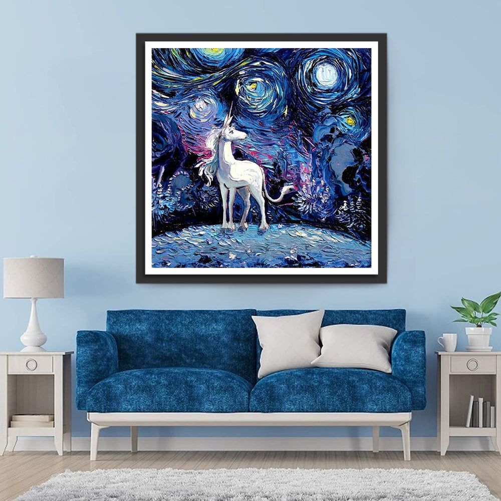 De Whirligigs en een Witte Eenhoorn Diamond Painting