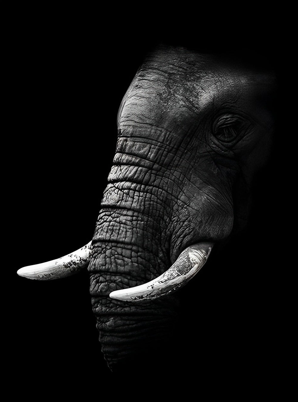 De Zijkant van een Olifant Diamond Painting