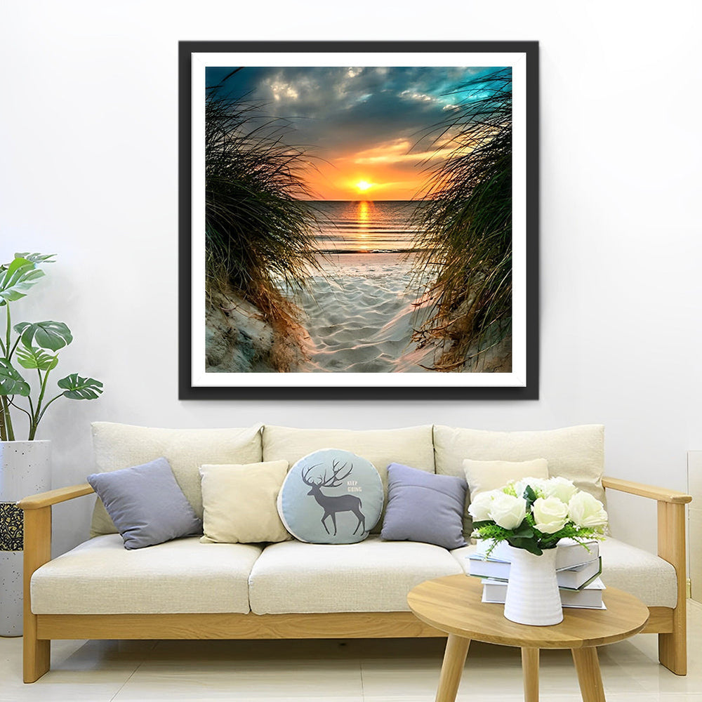 De Zon Zakt in Zee Diamond Painting