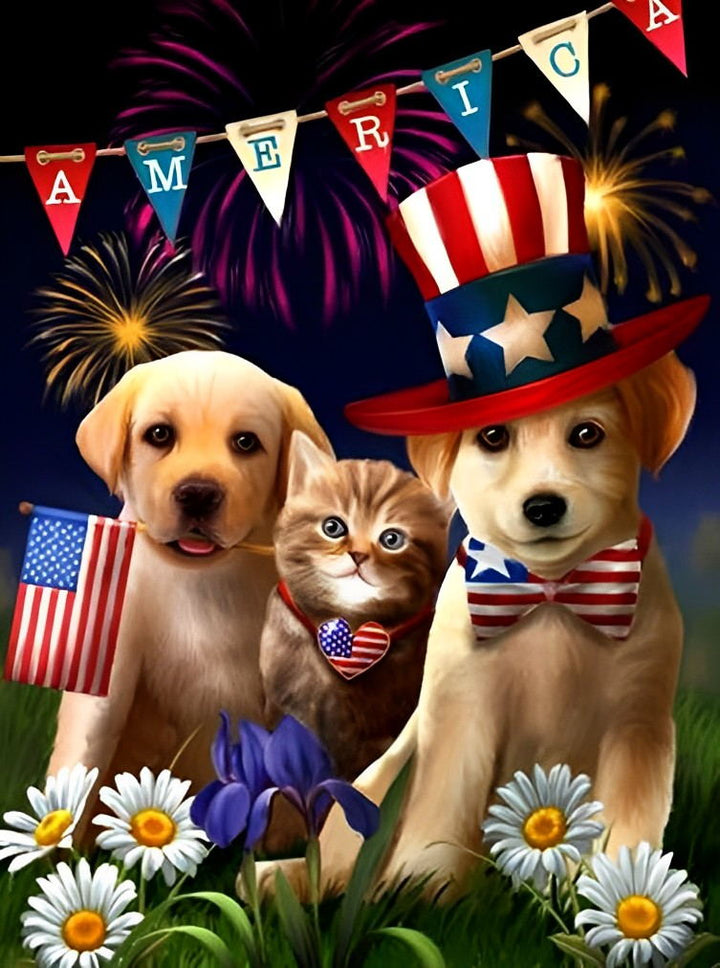 Dieren in Amerikaanse Stijl Diamond Painting