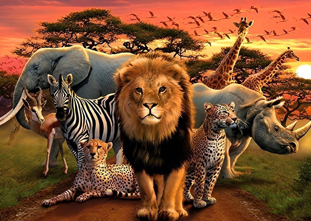 Dieren in het Bos Diamond Painting