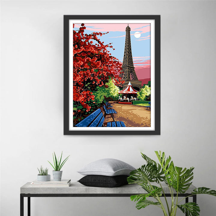 Draaimolen en de Eiffeltoren Diamond Painting