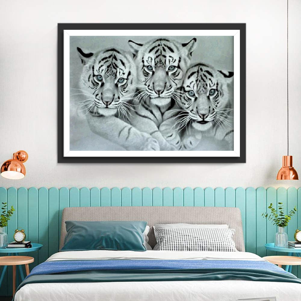 Drie Kleine Tijgers Diamond Painting