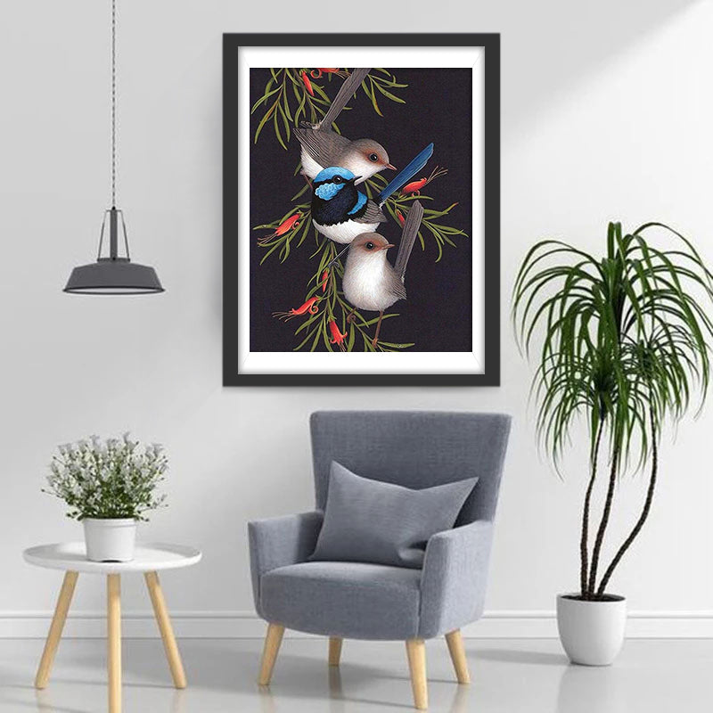 Drie Kleine Vogeltjes Diamond Painting