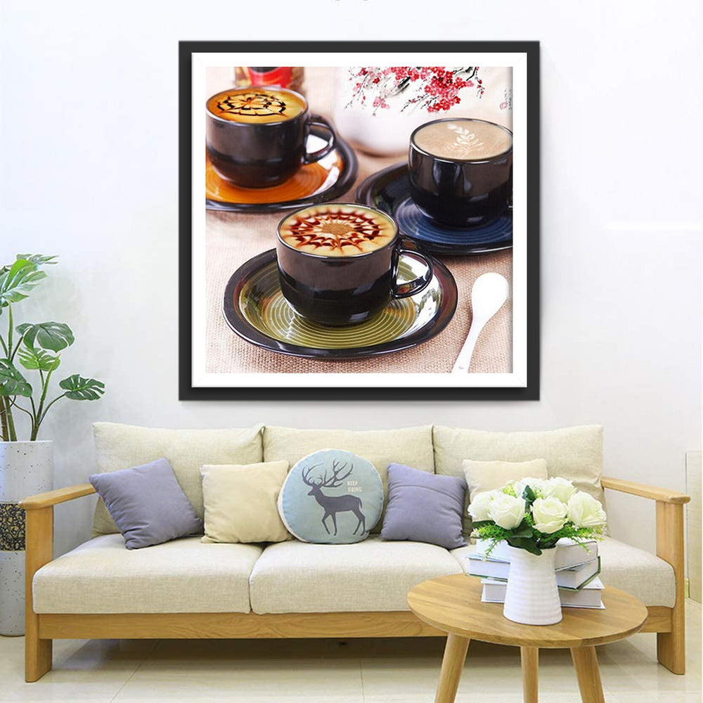 Drie Kopjes Koffie Diamond Painting