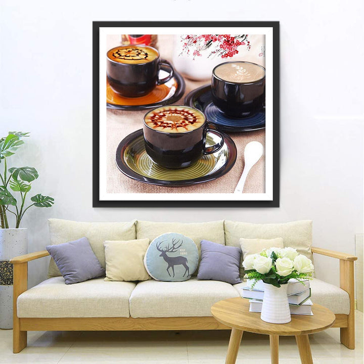 Drie Kopjes Koffie Diamond Painting