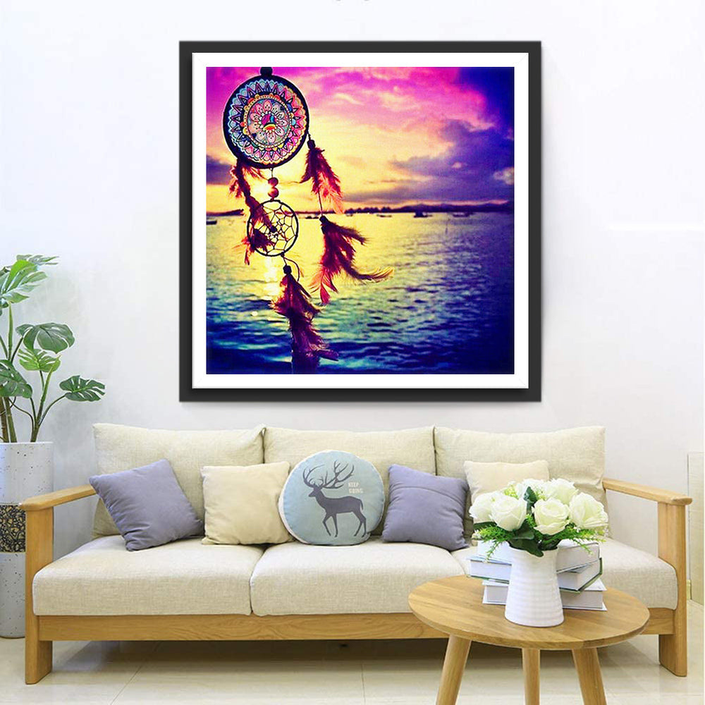Dromenvanger in Gouden Avondlicht Diamond Painting