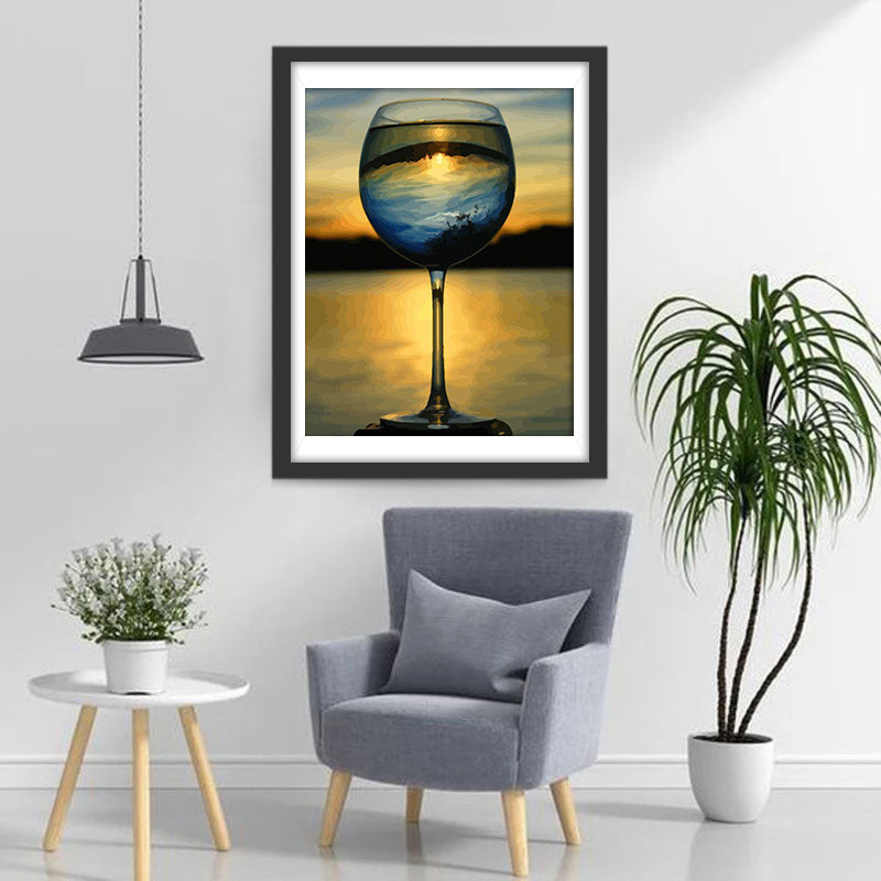 Dromerig Glasgezicht Diamond Painting