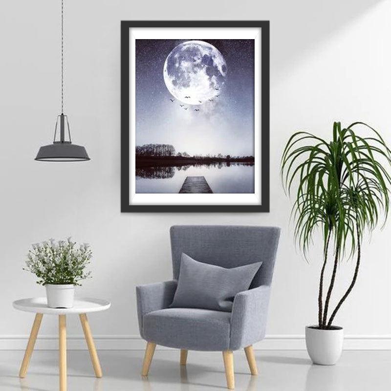 Dromerig Maanlichttafereel Diamond Painting