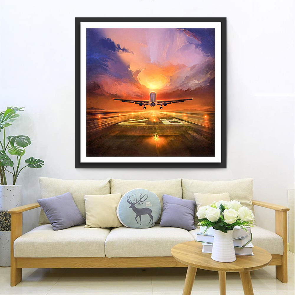 Dromerig Prachtig Luchtvaarttafereel Diamond Painting