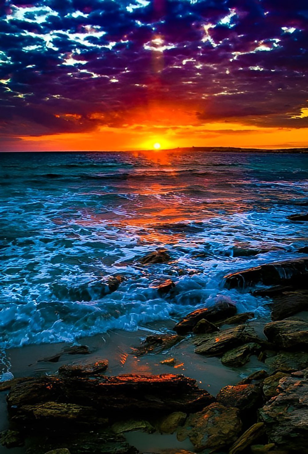 Dromerig Zonsondergangsplaatje Diamond Painting