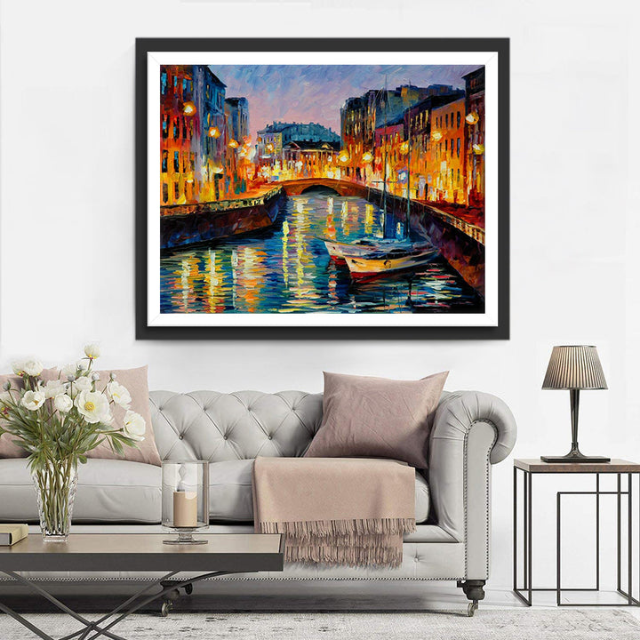 Dromerige Avond aan het Kanaal Diamond Painting