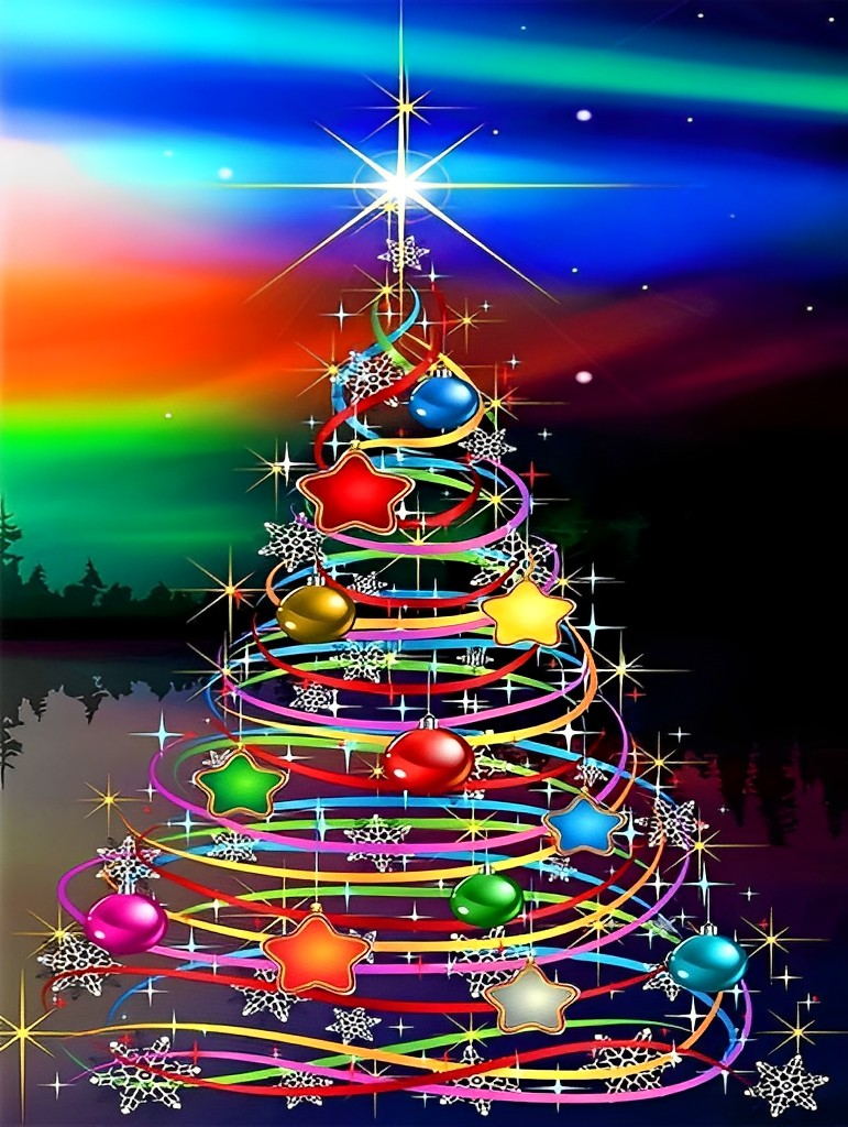 Dromerige Kerstscène Diamond Painting