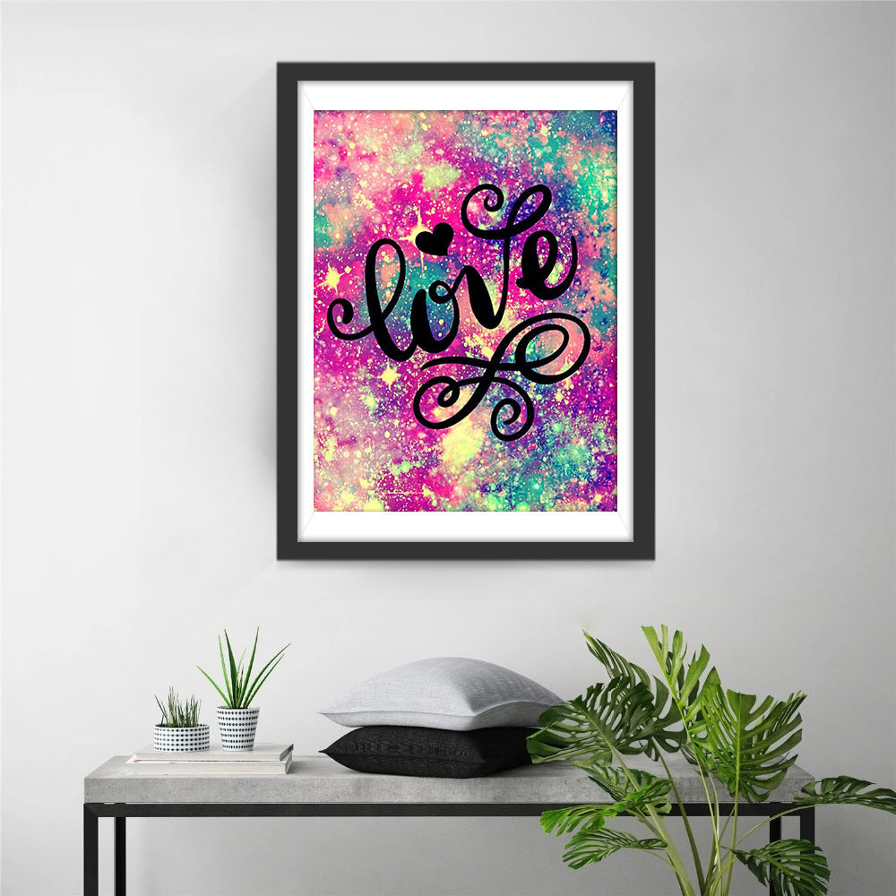 Dromerige Liefdeswereld in een Kleurrijke Nevel Diamond Painting
