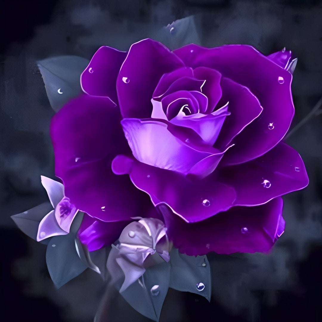 Dromerige Paarse Roos Diamond Painting