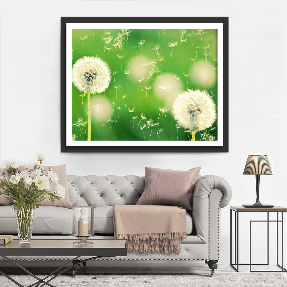 Droomachtige Paardenbloemzaden in de Wind Diamond Painting