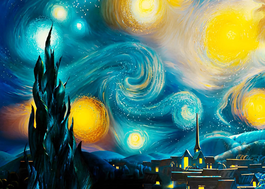 Dynamische Sterrentocht in de Kunst Diamond Painting