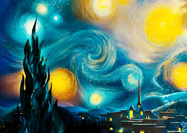 Dynamische Sterrentocht in de Kunst Diamond Painting