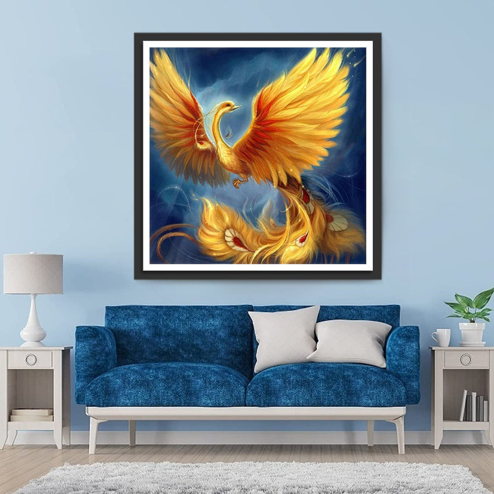 Edele Gouden Feniks Diamond Painting