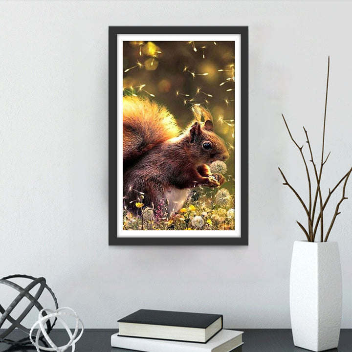 Eekhoorns en Paardenbloemen Diamond Painting