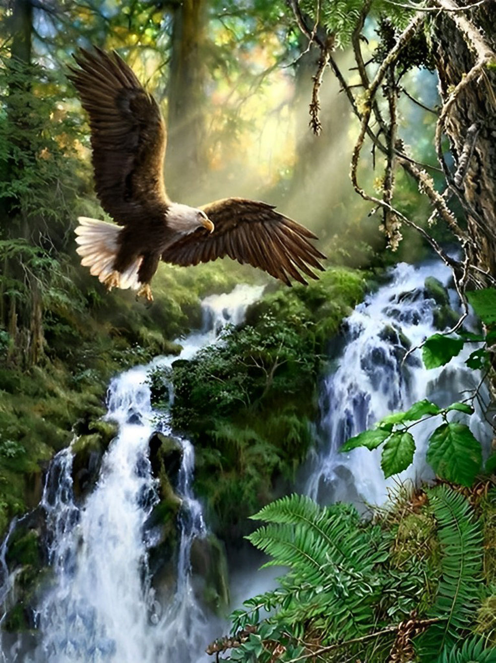 Een Adelaar in het Bos Diamond Painting