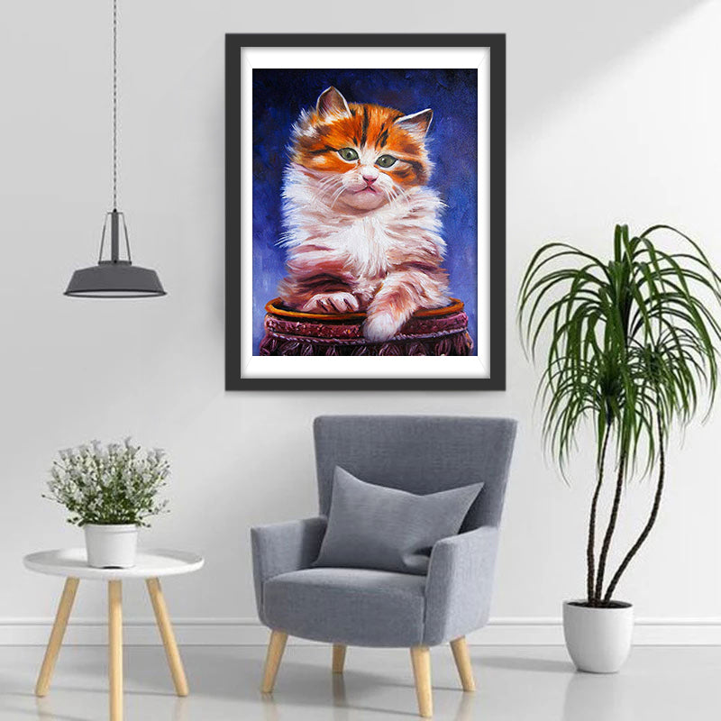 Een Arrogante Kitten Diamond Painting
