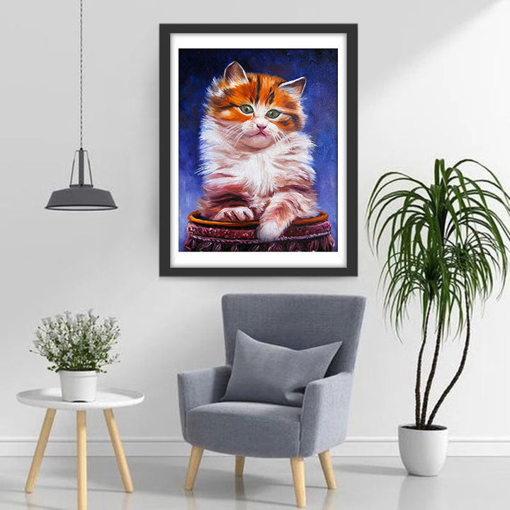 Een Arrogante Kitten Diamond Painting