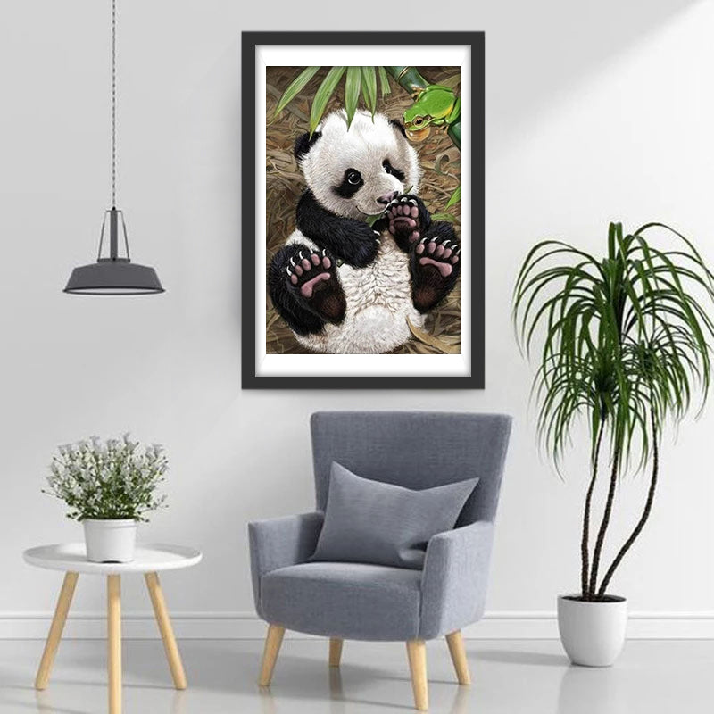 Een Bamboe-Etende Panda Diamond Painting
