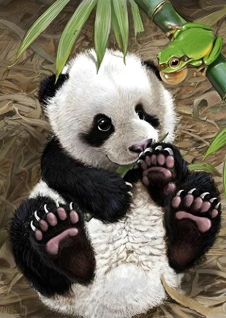 Een Bamboe-Etende Panda Diamond Painting