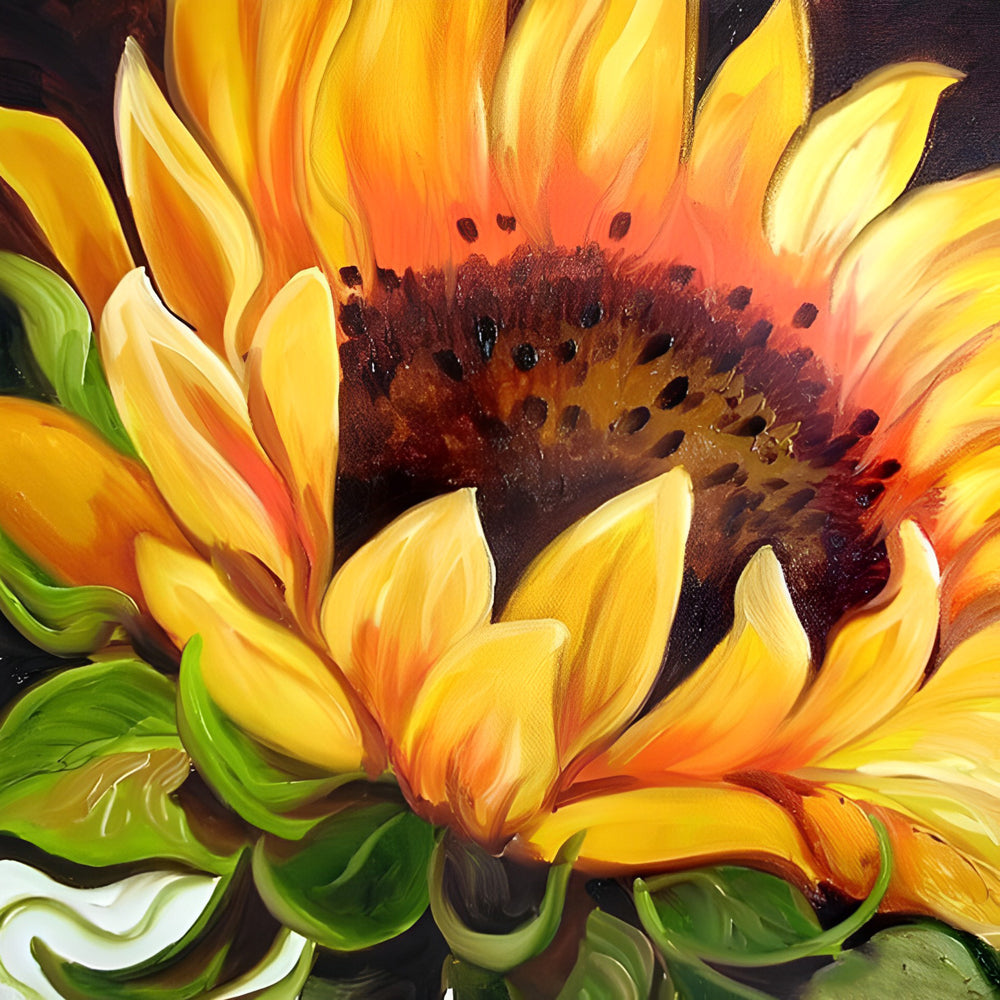 Een Bloeiende Zonnebloem Diamond Painting
