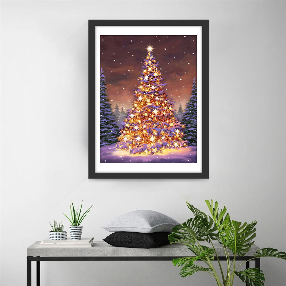 Een Boom vol Lichtjes Diamond Painting