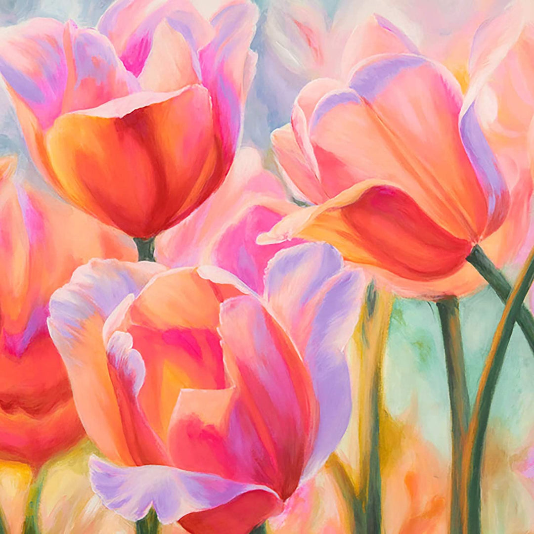 Een Bos van Kleurrijke Tulpen Diamond Painting