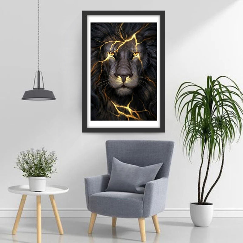 Een Boze Leeuw Diamond Painting