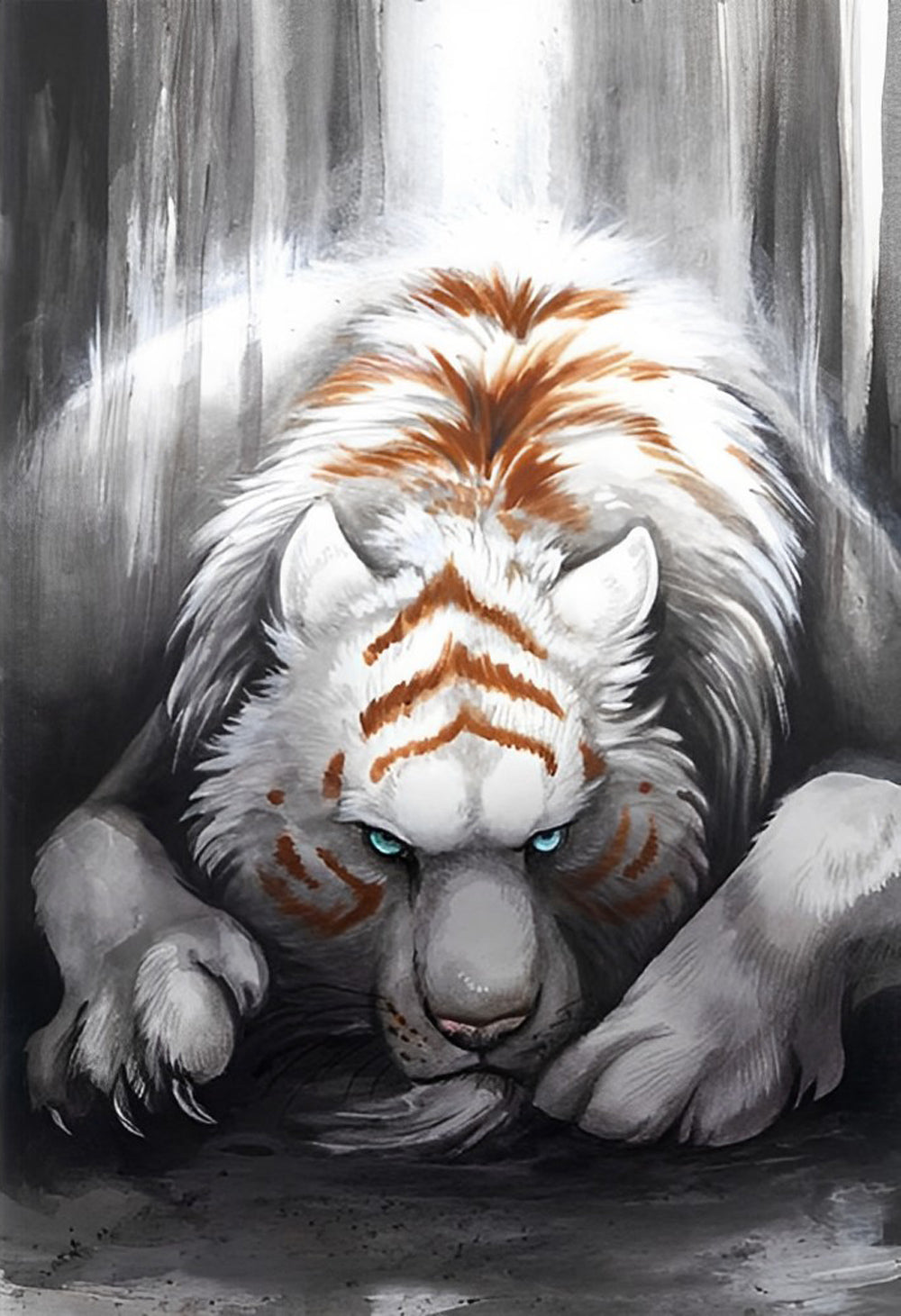 Een Boze Tijger Diamond Painting