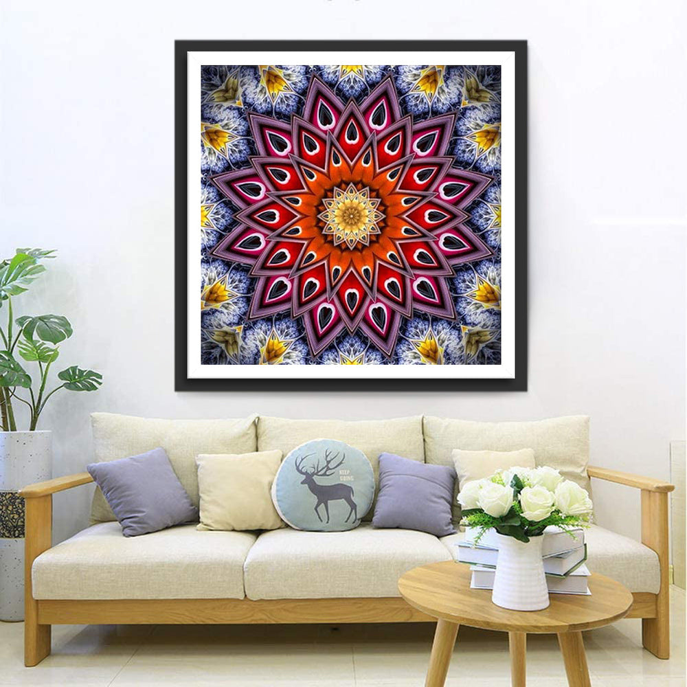 Een Bruisende Radiale Feest van Vormen Diamond Painting