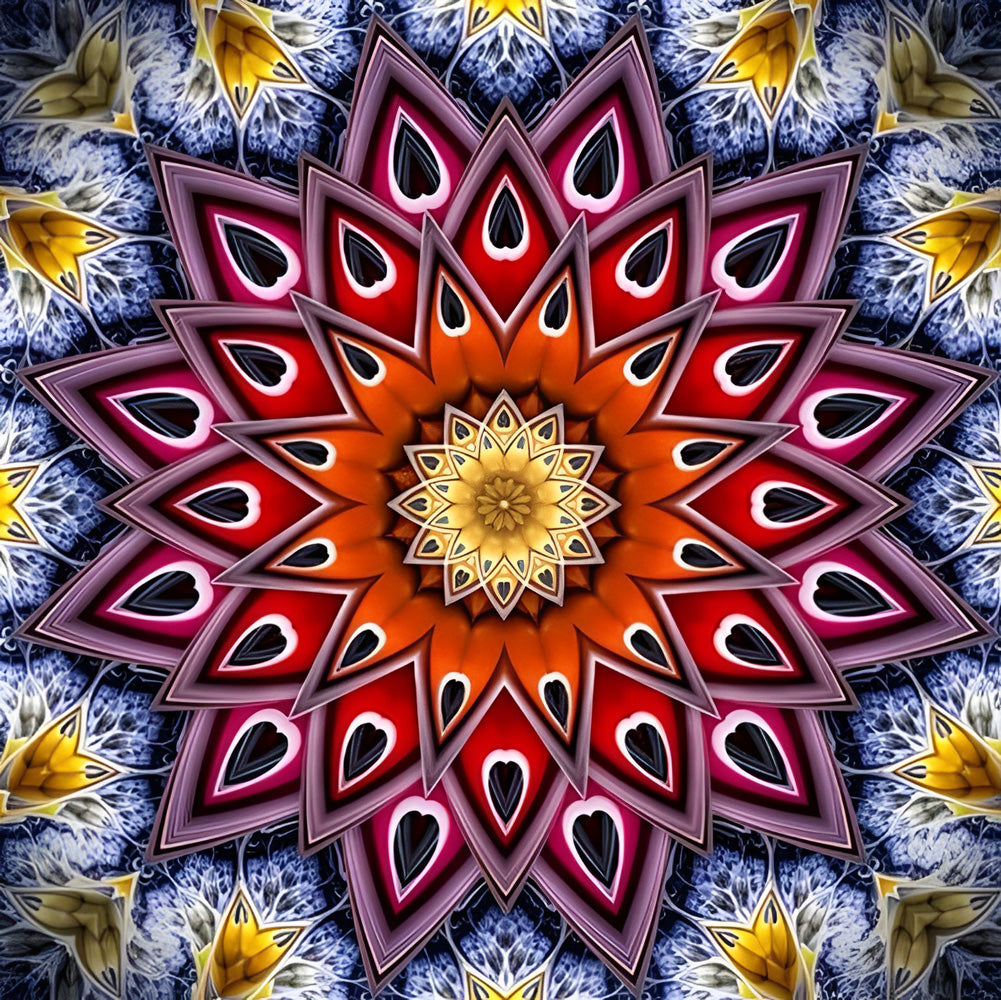 Een Bruisende Radiale Feest van Vormen Diamond Painting