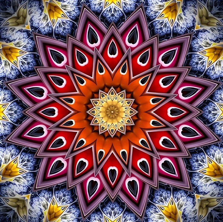 Een Bruisende Radiale Feest van Vormen Diamond Painting