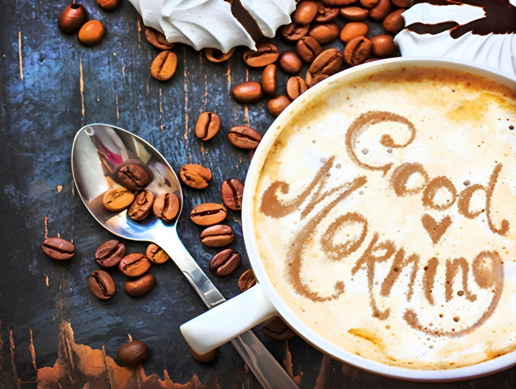 Een Dampend Kopje Cappuccino vol Diepe Aroma’s Diamond Painting