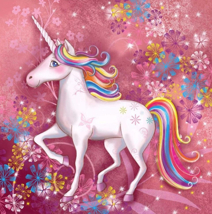Een Eenhoorn met Regenboogkleurige Vacht Diamond Painting