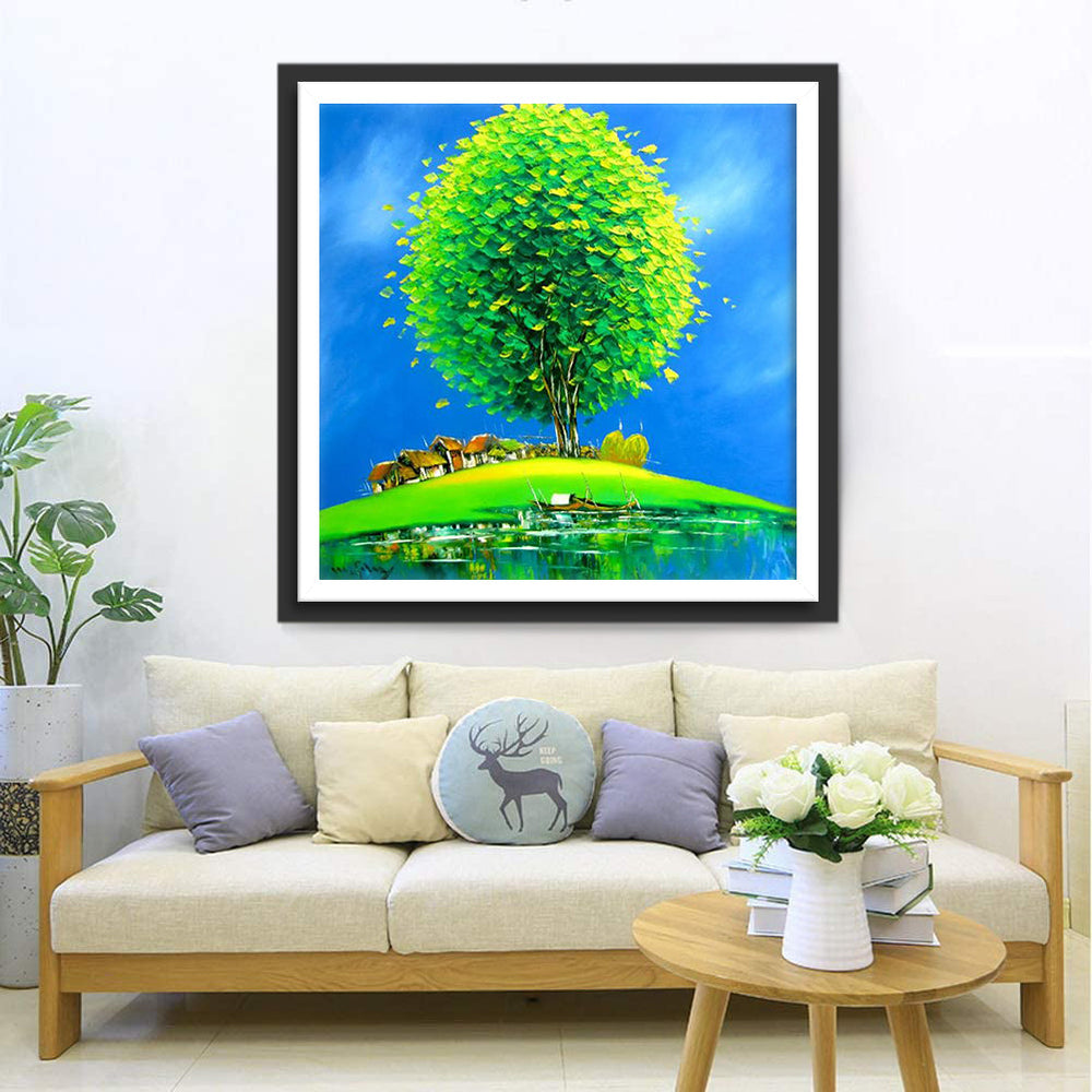 Een Explosie van Levenskracht en Kleur Diamond Painting