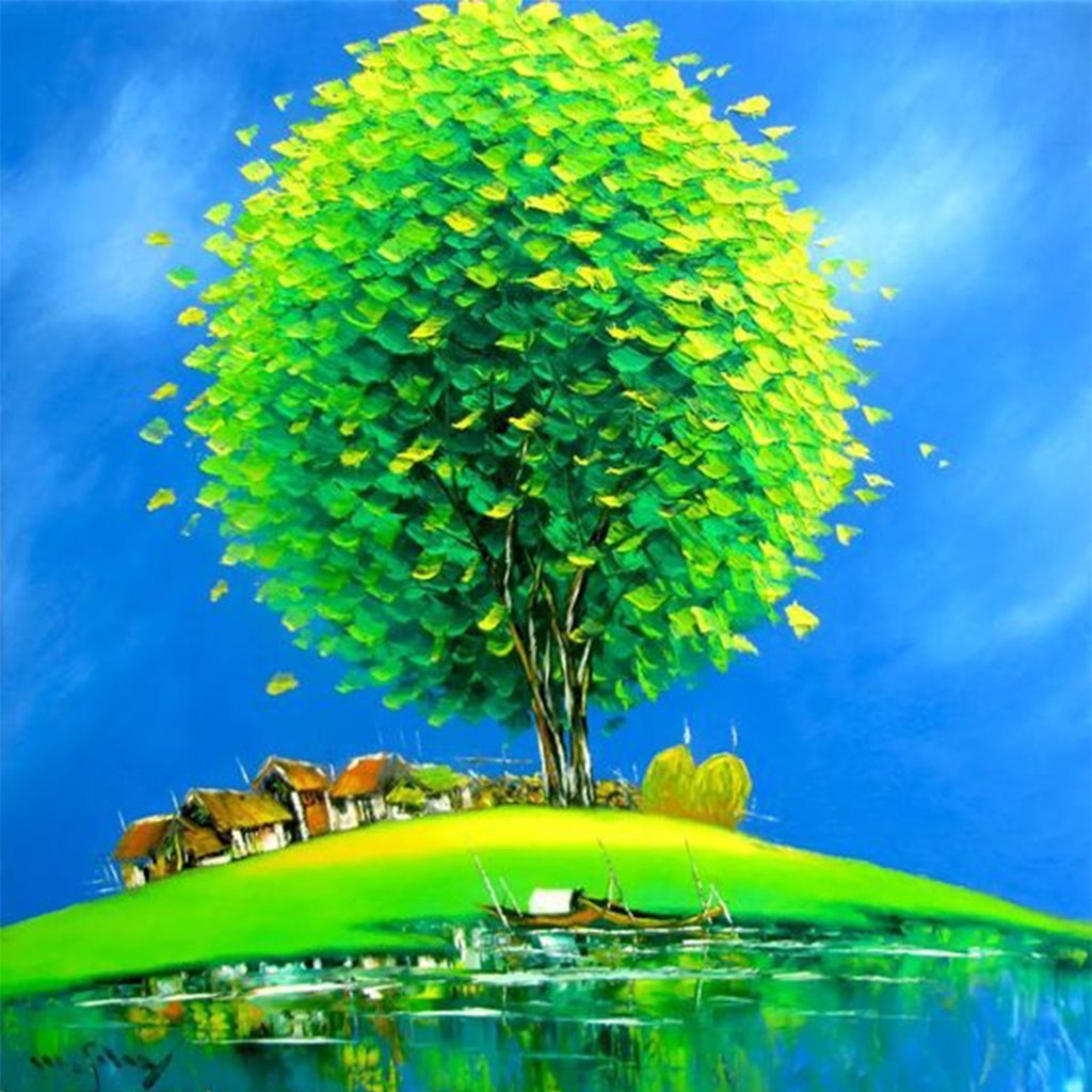 Een Explosie van Levenskracht en Kleur Diamond Painting