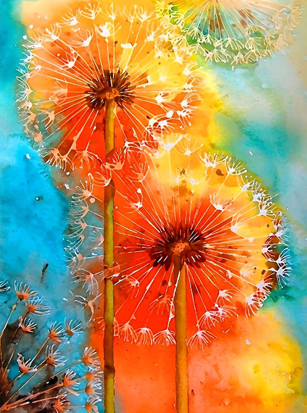 Een Fantasierijke Explosie van Levenskracht en Kleur Diamond Painting