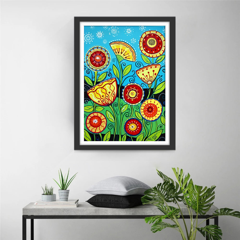 Een Fantasierijke Tuin vol Speelse Vormen Diamond Painting