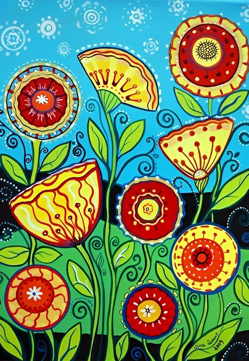 Een Fantasierijke Tuin vol Speelse Vormen Diamond Painting